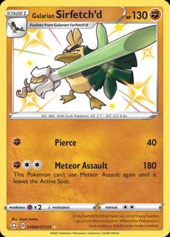 Shining Fates Shiny Vault Galarian Sirfetch'd #SV064 card