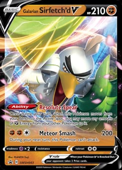 SWSH Black Star Promos Galarian Sirfetch'd V #SWSH043 card