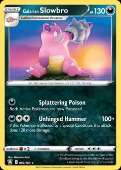 Battle Styles Galarian Slowbro #92 card