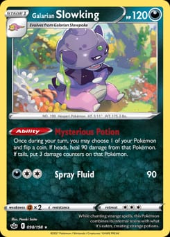 Chilling Reign Galarian Slowking #98 card