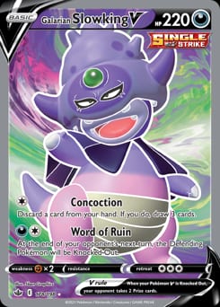 Chilling Reign Galarian Slowking V #178 card