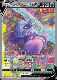 Chilling Reign Galarian Slowking V #179 card