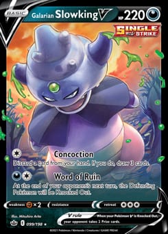 Chilling Reign Galarian Slowking V #99 card