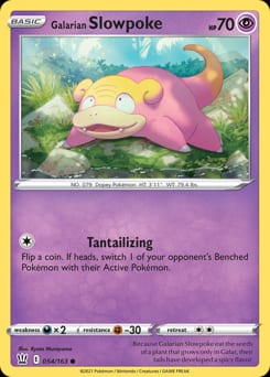 Battle Styles Galarian Slowpoke #54 card