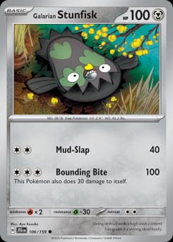 Journey Together Galarian Stunfisk #106 card