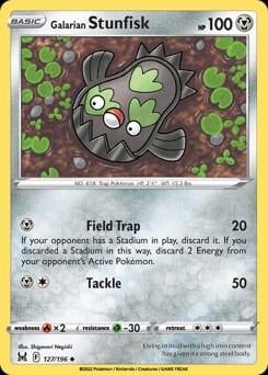 Lost Origin Galarian Stunfisk #127 card