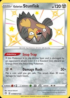 Shining Fates Shiny Vault Galarian Stunfisk #SV088 card