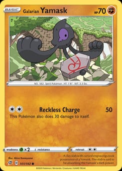 Rebel Clash Galarian Yamask #101 card