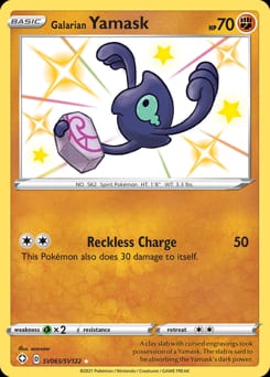 Shining Fates Shiny Vault Galarian Yamask #SV065 card