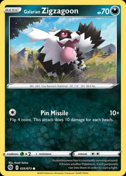 Champion's Path Galarian Zigzagoon #35 card