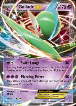 Roaring Skies Gallade-EX #34 card