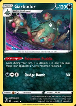 Rebel Clash Garbodor #118 card