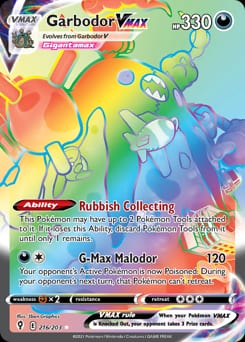 Evolving Skies Garbodor VMAX #216 card