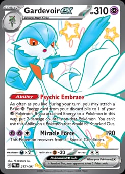 Paldean Fates Gardevoir ex #217 card