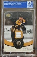 2023-24 Upper Deck Boston Bruins Centennial Centennial Cloth Relics Garnet Hathaway #CCR-GH card
