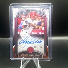 2022 Topps Museum Collection Archival Autographs Garret Anderson #AA-GA card