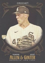 2021 Topps Allen & Ginter X Base Set Garrett Crochet #220 card