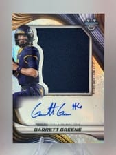 2024 Bowman University Best Prospect Jumbo Relic Autographs Set Garrett Greene #PJA-GG card