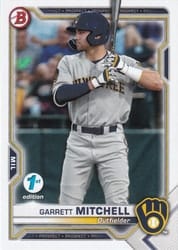2021 Bowman 1st Edition Base Set Garrett Mitchell #BP-129 card