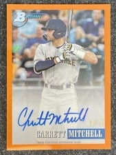 2021 Bowman Heritage Chrome Prospect Autographs Garrett Mitchell #93PA-GM card