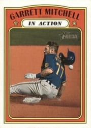 2021 Topps Heritage Minor League Base Set Garrett Mitchell #185 card