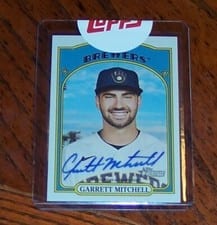 2021 Topps Heritage Minor League Real One Autographs Garrett Mitchell #ROA-GM card