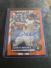 2023 Topps Big League Electric Orange Autographs Garrett Mitchell #178 card