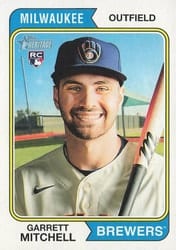 2023 Topps Heritage Base Set Garrett Mitchell #95 card