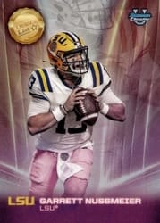 2025 Bowman University Chrome Dean's List Refractor Garrett Nussmeier #DL-6 card