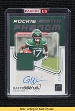 2022 Donruss Rookie Phenom Jersey Autographs Garrett Wilson #RPA-6 card