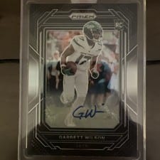 2022 Panini Chronicles Prizm Black Signatures Garrett Wilson #PB-12 card
