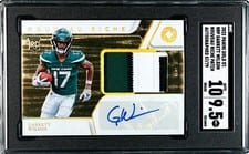 2022 Panini Gold Standard Nouveau Riche Patch Autograph Garrett Wilson #NRP-GWI card