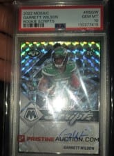 2022 Panini Mosaic Rookie Scripts Garrett Wilson #RS-GW card