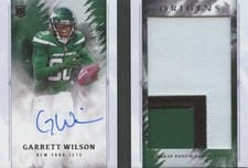 2022 Panini Origins Rookie Booklet Patch Auto Garrett Wilson #BPA-GWI card