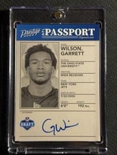 2022 Panini Prestige NFL Passport Signatures Garrett Wilson #NPS-GW card