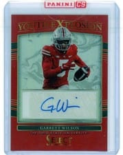 2022 Panini Select Draft Picks Youth Explosion Signatures Garrett Wilson #YE-GWI card