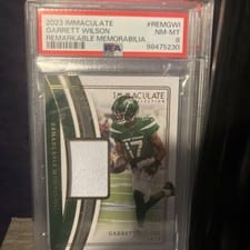2023 Panini Immaculate Collection Remarkable Memorabilia Garrett Wilson #28 card