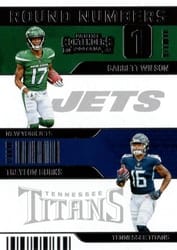 2022 Panini Contenders Round Numbers Garrett Wilson / Treylon Burks #RN-WB card