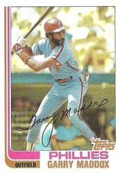 1982 Topps Base Set Garry Maddox #20 card