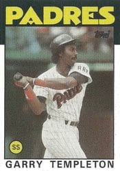 1986 Topps Base Set Garry Templeton #90 card