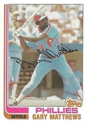1982 Topps Base Set Gary Matthews #680 card