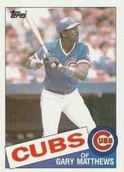 1985 Topps Base Set Gary Matthews #210 card