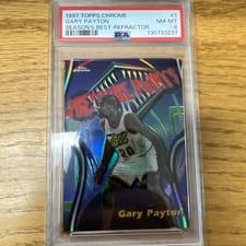 1997 Topps Chrome Season's Best Gary Payton Refractor #1 card
