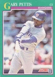 1991 Score Base Set Gary Pettis #182 card
