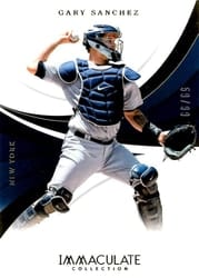 2018 Panini Immaculate Collection Base Set Gary Sanchez #62 card