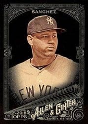 2018 Topps Allen & Ginter X Base Set Gary Sanchez #130 card