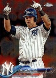 2018 Topps Chrome Base Set Gary Sanchez #182 card