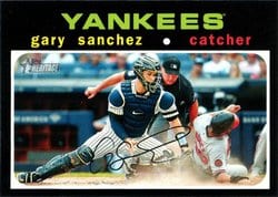 2020 Topps Heritage Base Set Gary Sanchez #5 card