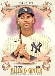 2021 Topps Allen & Ginter Base Set Gary Sanchez #186 card