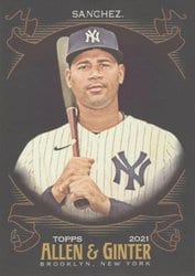 2021 Topps Allen & Ginter X Base Set Gary Sanchez #186 card